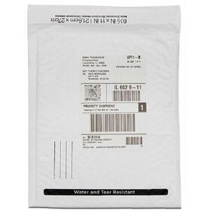 Zebra PolyPro 4000D-E Shipping Label - Rubber Adhesive - Direct Thermal - Matte - White - Polypropylene