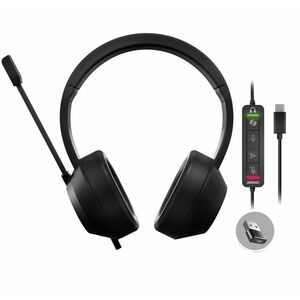 Adesso Xtream P7 Wired Over-the-head Stereo Headset - Black - Binaural - Circumaural - 32 Ohm - 20 Hz to 20 kHz - 182.9 cm