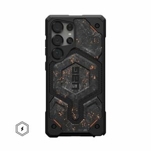 Urban Armor Gear Monarch Pro Rugged Case for Samsung Galaxy S25 Ultra Smartphone - Forged Carbon with Copper - Shock Resis