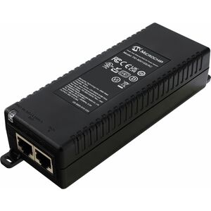 Microchip PD-9001GS/AC PoE Injector with power cord - 100 - 240 Vac AC input - 10/100/1000 Mbps Data Rate - 1 x PoE output