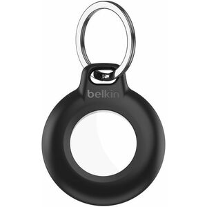 Belkin Bag, AirTag, Key Asset Tracking Tag Holder - 50.8 mm x 43.2 mm x - Plastic - 1 - Black, Transparent - Key Ring