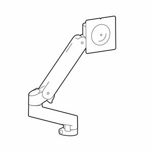 Ergotron Mounting Arm for Monitor, Mounting Collar, Mounting Pole, Display Screen, Display - Black - Height Adjustable - 8