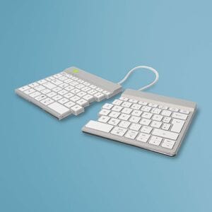R-Go Split Break Tastatur - Kabellos Konnektivität - USB-Typ C Schnittstelle - Deutsch - QWERTZ Layout - Weiß - Schere Sch