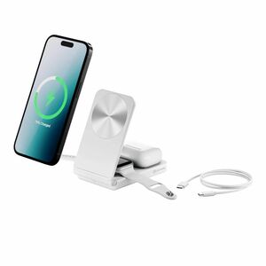 Alogic Yoga Induction Charger - White - 1 - For Earbud, AirPod, Smartwatch, Smartphone - 9 V DC, 12 V DC Input - Input con