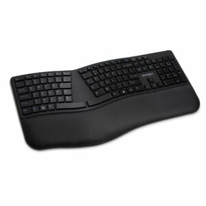 Kensington Pro Fit Ergo Keyboard - Wireless Connectivity - USB Type A Interface - English (UK) - Black - Bluetooth/RF - 4.