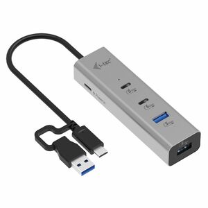 i-tec USB Hub - USB Type A, USB Type C - 640 MB/s - Keyboard, Mouse, Flash Drive - 5 Total USB Port(s) - PC, Mac