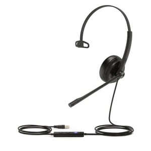 UH34 Mono Teams USB-A Wired Headset with Noise-Cancelling Microphone Leather Ear Cushions