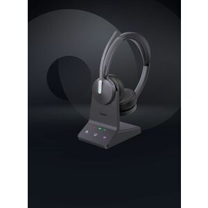 Yealink WH64 Wireless Over-the-head, On-ear Stereo Headset - Black - Microsoft Teams Certification - Binaural - Supra-aura