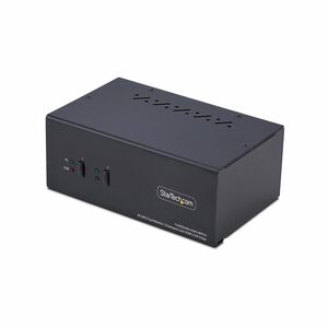 StarTech.com KVM-Switchbox - TAA-konform - 2 Computer - 4K - 3840 x 2160 - 6 x USB - 3 x HDMI - 3 x DisplayPort