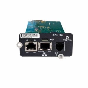 Vertiv Liebert RDU120 USV-Management-Adapter - IntelliSlot - 1 x Netzwerk (RJ-45) Anschluss/Anschlüsse - Seriell - USB