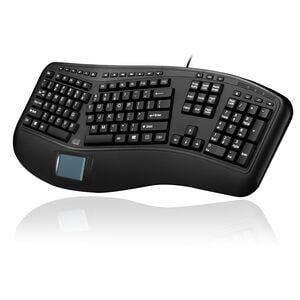 Adesso Tru-Form AKB-450UB Keyboard - Full-size - Cable Connectivity - USB Interface - TouchPad - English (US) - Black - Me
