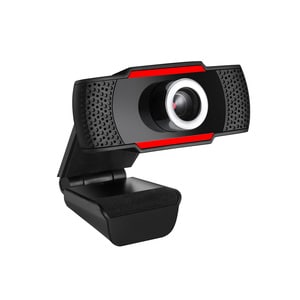 Adesso CyberTrack CyberTrack H3 Webcam - 1.3 Megapixel - 30 fps - Black, Red - USB 2.0 - 1280 x 720 Video - CMOS Sensor - 