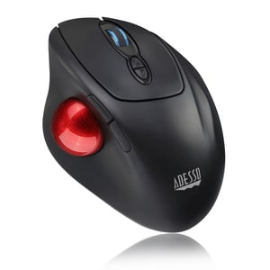 Adesso iMouse T30 Mouse - Radio Frequency - USB - Optical - 7 Button(s) - Black - Wireless - 2.40 GHz - 4800 dpi - Trackba
