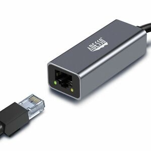 Adesso AUH-5000 Gigabit Ethernet Adapter for Mac, Notebook, Desktop Computer, Tablet, Smartphone, Switch, iPhone - 1000Bas