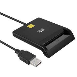 Adesso SCR-100 Contact Smart Card Reader - Banking - CableUSB 2.0