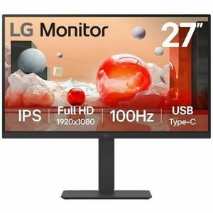 LG 27BA650-B 27" Class Full HD LCD Monitor - 16:9 - Matte Black - 27" Viewable - In-plane Switching (IPS) Technology - 192