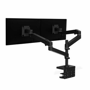 Ergotron Mounting Arm for Monitor, LCD Display - Black - Height Adjustable - 2 Display(s) Supported - 68.6 cm (27") Screen