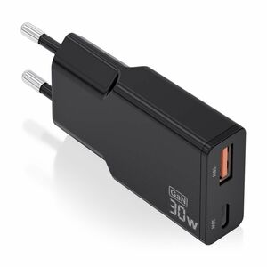 CARGADOR GAN ULTRA DELGADO 30W USB-C PD3.0 QC4.0 USB-A QC3.0