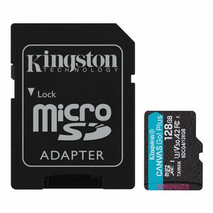 Kingston Canvas Go! Plus 128 GB Class 10/UHS-I (U3) V30 microSDXC - 200 MB/s Read