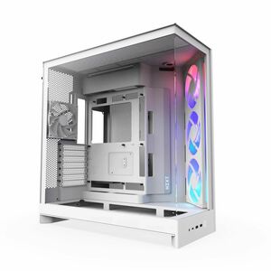 NZXT H9 Flow CM-H92FW-R1 Computer Case - ATX Motherboard Supported - Mid-tower - Glass, Tempered Glass, Steel, Galvanized 
