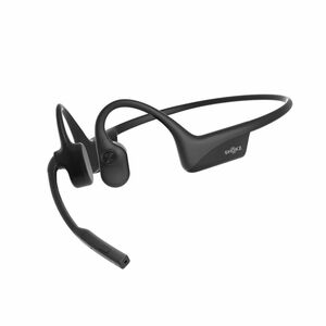 Shokz OpenComm2 Wireless Behind-the-head, Behind-the-ear Stereo Earset - Black - Binaural - Open - 3000 cm - Bluetooth - 2