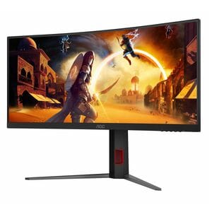 AOC CU34G4 34" Class UW-QHD Ecrã curvo Monitor LED para jogos - 21:9 - Preto, Vermelho - 86,4 cm (34") Viewable - LED Back