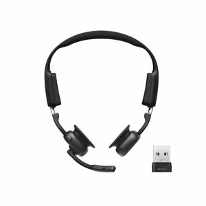Shokz OpenMeet Sem fios Headset, Na orelha, Fixo à orelha Estéreo Fone de ouvido - Preto - Binaural - Supra-aural - 2900 c
