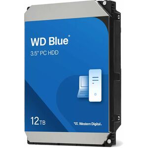 WD Blue WD120EAGZ 12 TB Hard Drive - 3.5" Internal - SATA (SATA/600) - Conventional Magnetic Recording (CMR) Method - Desk