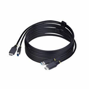 StarTech.com 3.05 m KVM Cable - 1 - Cable for KVM Switch - First End: 1x HDMI 2.0 Digital Audio/Video - Male, 1x 9-Pin USB