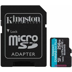 Kingston Canvas Go! Plus 256 GB microSDXC - 200 MB/s Leitura - 160 MB/s Gravar
