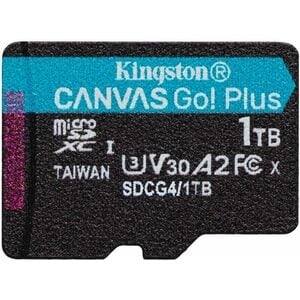 Kingston Canvas Go! Plus 1 TB microSDXC - 1 Pack - 200 MB/s Leitura - 160 MB/s Gravar