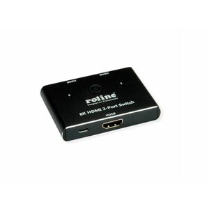 Roline Video-Schaltbox - Kabel - 7680 x 4320 - 8K - DVD-Player, Notebook, Monitor, Projektor - 1 x USB - 2 x HDMI Ein - 1 