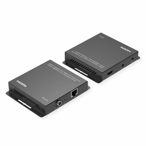 Roline Video-Extender-Transmitter/Receiver - Verkabelt - 120 m Reichweite - 2 x Netzwerk (RJ-45) - 1 x HDMI Ein - 1 x HDMI