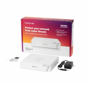 Aruba Instant On SG1004 Router - 4 Ports - 3 RJ-45 Port(s) - 1 WAN Port(s) - Gigabit Ethernet - Tabletop - 2 Year