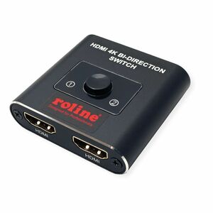 Roline Audio/Video Switchbox - Cable - 3840 x 2160 - 2K, 4K, 4K UHD - 2 Display - DVD Player, Blu-ray Disc Player, TV, Pro