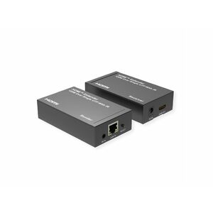 Roline Video Extender Transmitter/Receiver - Wired - 120 m Range - 2 x Network (RJ-45) - 1 x HDMI In - 1 x HDMI Out - 1 x 