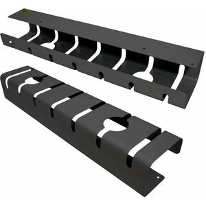 Roline Cable Organizer - Black - 2 Piece Pack - Cable Tray - 1.1 m Length