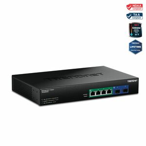 TRENDnet TPE-BG5062 4 Ports Ethernet Switch - 2.5 Gigabit Ethernet, 10 Gigabit Ethernet - 2.5GBase-T, 10GBase-X - 2 Layer 