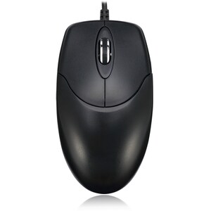 Adesso HC-3003US Mouse - USB - Optical - 3 Button(s) - Black - 1 Each - Cable - 1000 dpi - Scroll Wheel - Symmetrical