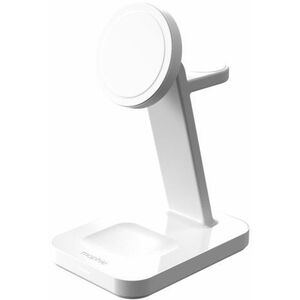 mophie snap+ Induction Charger - White - For Qi2-enabled Device, AirPod, iPhone - Fast Charging, Magnetic, Magnetic Alignm