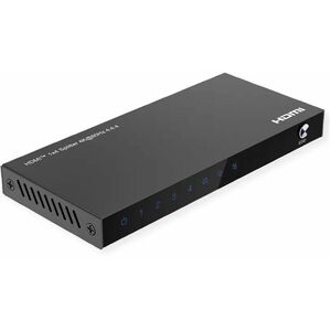 Value 4-way HDMI Splitter - Black - 3840 x 2160 - 1 x HDMI In - 4 x HDMI Out