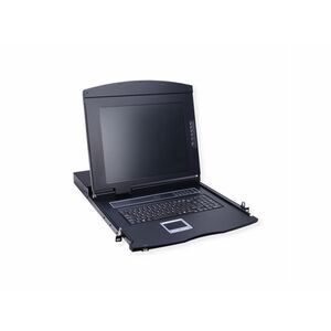 Value LCD Rack Console KVM Switch - Black - 43.2 cm (17") LCD - 1280 x 1024 - 1 x USB - 1 x VGA - Keyboard - TouchPad - 12
