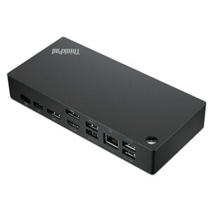 Lenovo ThinkPad 12 Port(s) USB Type C Docking Station for Monitor, Notebook, Desktop PC - Charging Capability - 90 W - Bla
