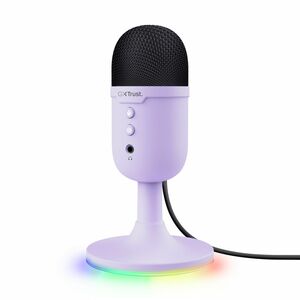 Microphone pour Intérieur, Jeux, Diffusion en continu, Baladodiffusion Trust GXT 234W - Filaire - Condensateur - Violet - 