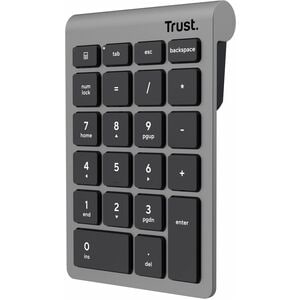 Pavé numérique Trust Xalas - Sans fil Connectivité - USB Type A Interface - Argenté - Ciseaux Pavé Numérique - RF - 2,40 G