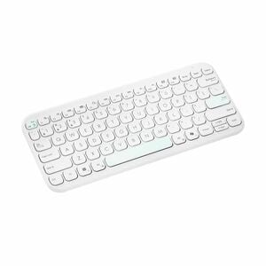 Asus Marshmallow KW100-IW-CP Keyboard - Compact - Wireless Connectivity - Iridescent White - Scissors Keyswitch - Bluetoot
