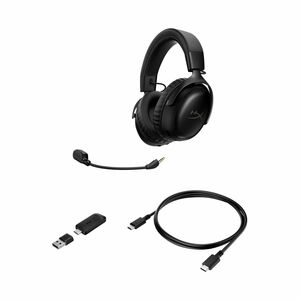 HyperX Cloud III S Wireless Over-the-ear, Over-the-head Stereo Gaming Headset - Black - Binaural - Circumaural - 2000 cm -