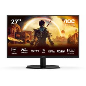 AOC Q27G42ZE 27in 240Hz QHD Fast IPS Gaming Monitor 2560x1440 16:9 0.3ms 80m:1 Samrt Contrast 300 Nits DP/HDMI HDR100 Tilt