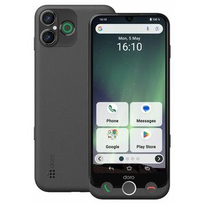 Doro Aurora A30 DSB-0560 128 GB Smartphone - 15,5 cm (6,1 Zoll) LCD 1560 x 720 - Octa-Core 2 GHz - 6 GB RAM - Android 14 -