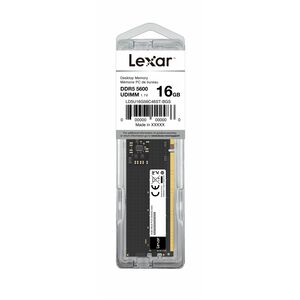 Module mémoire Lexar® DDR5 16 Go 262 broches U-DIMM 5600 Mbps, CL46, 1,1 V - Emballage sous blister - ECC sur matrice - No